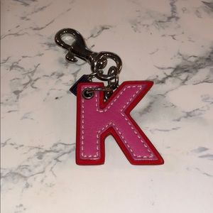 Coach “K” Initial Keychain
